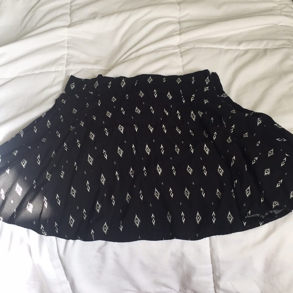 Black patterned miniskirt